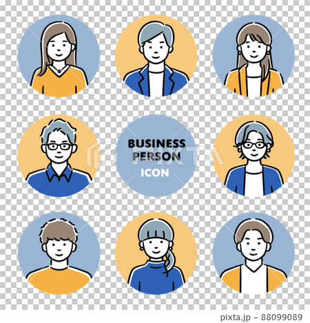 Illustration set of business person in casual clothes 88099089