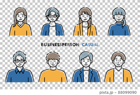 Illustration set of business person in casual clothes 88099090