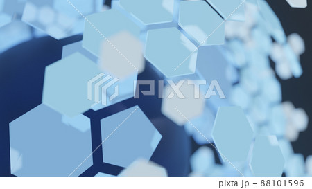 CGヘキサゴン　多重構造の六角形で構成された球体 88101596