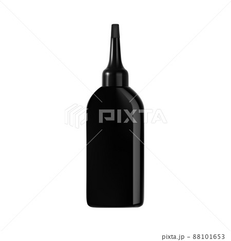 Hair dye bottle, hair color product black mockup 88101653