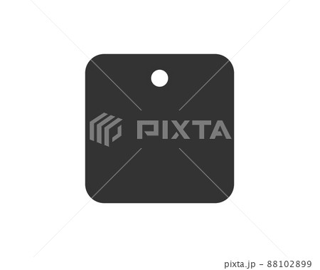 Label sale paper blank. Price vector illustration. Black tag silhouette 88102899