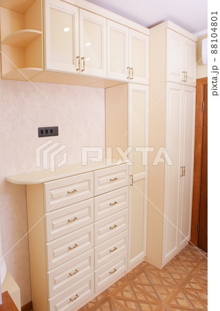 white brand new furniture - sideboard with closeup photo white brand new furniture - sideboard with closeup photo 88104801