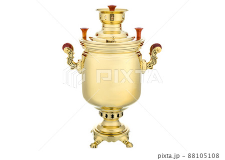 Traditional Russian Teapot samovar isolated on white background Traditional Russian Teapot samovar isolated on white background 88105108