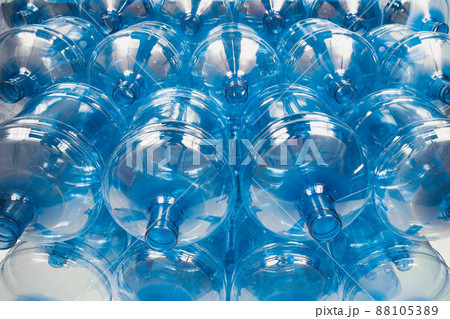 big empty water bottles at warehouse big empty water bottles at warehouse 88105389