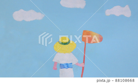 切り絵夏の少年 切り絵夏の少年 88108668