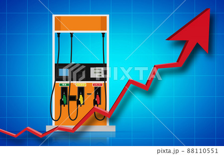給油ノズル　原油高騰イメージ素材 88110551