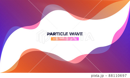 Very beautiful abstract background from a wave of white blue pink particles. Flyer banner template vector eps 10 88110697