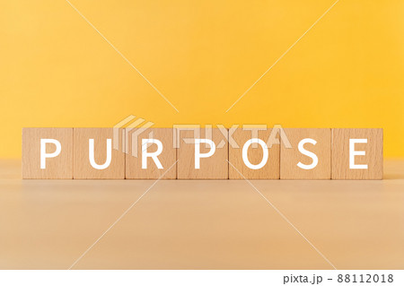 目的のイメージ|「PURPOSE」と書かれた積み木 目的のイメージ|「PURPOSE」と書かれた積み木 88112018