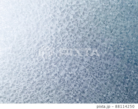 ペールブルーのトタンの表面の結晶の模様が見える背景画像 88114250
