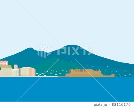ナポリ napoli ヴェスヴィオ火山 monte vesuvio 卵城 サンタルチア海岸 ナポリ napoli ヴェスヴィオ火山 monte vesuvio 卵城 サンタルチア海岸 88116170