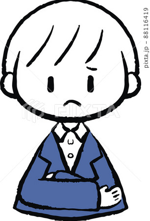 何かに困ってイライラするスーツ姿の男性のイラスト 何かに困ってイライラするスーツ姿の男性のイラスト 88116419