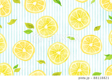 水彩の爽やかなレモンの背景イラストのイラスト素材 1181