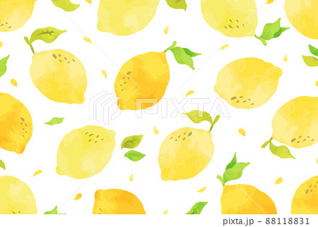 綺麗な水彩のレモンの背景イラストのイラスト素材 1181