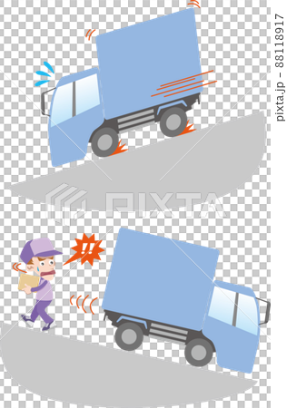交通安全<坂道でのトラック> 交通安全<坂道でのトラック> 88118917