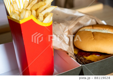 french fried chips in paper wrapper french fried chips in paper wrapper 88119028