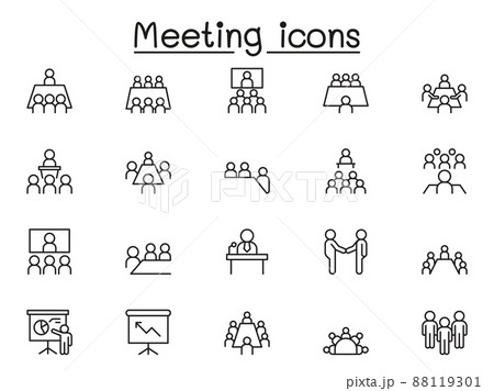 Cat icons set in thin line style - Stock Illustration [62367833] - PIXTA