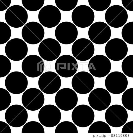 Abstract fashion monochrome polka dots background. Black and white seamless pattern with textured circles. Template design for invitation, poster, card, flyer, banner, textile, fabric. Halftone card 88119303