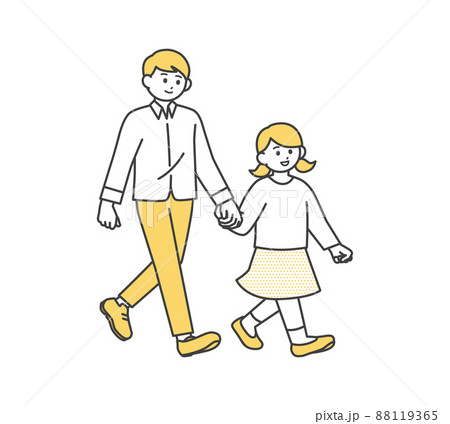 手を繋ぐ親子のイラスト素材のイラスト素材 手を繋ぐ親子のイラスト素材のイラスト素材