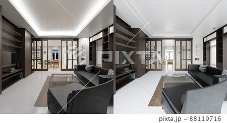 Home decor. Living room. Stylish interior 3D render. Modern apartment 3D illustration. Home decor. Living room. Stylish interior 3D render. Modern apartment 3D illustration. 88119716