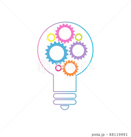 Bulb and Gear for supporting developmental health logo Bulb and Gear for supporting developmental health logo 88119991