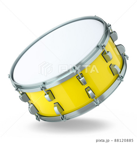 Realistic drum on white background. 3d render concept of musical instrument, drum machine. 88120885