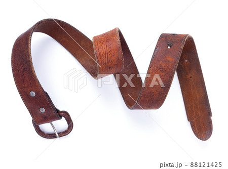 Leather belt isolated on white Leather belt isolated on white 88121425