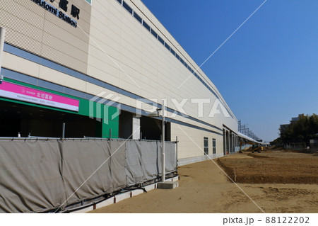 新京成線北初富駅前広場入口整備　市道4号線　2022年1月　千葉県鎌ケ谷市初富 88122202