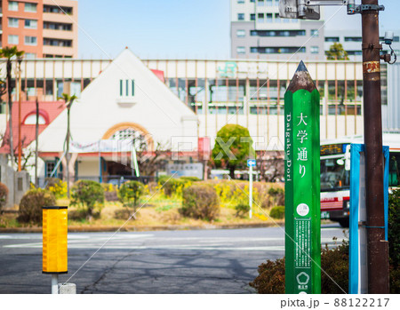 東京　旧国立駅舎と大学通り 88122217