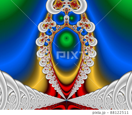 Computer generated abstract colorful fractal artwork 88122511