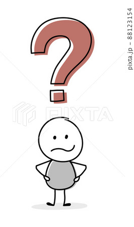 Angry cartoon caricature with question mark icon. Business concept. Vector Angry cartoon caricature with question mark icon. Business concept. Vector 88123154