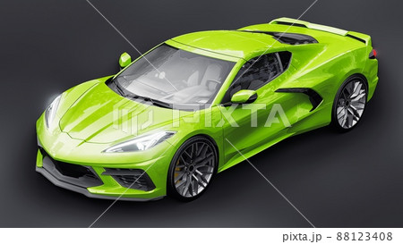 Super sports car on a Black background. 3d illustration. Super sports car on a Black background. 3d illustration. 88123408