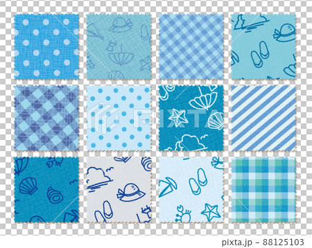 Pattern pattern patchwork cut fabric style set summer material 88125103