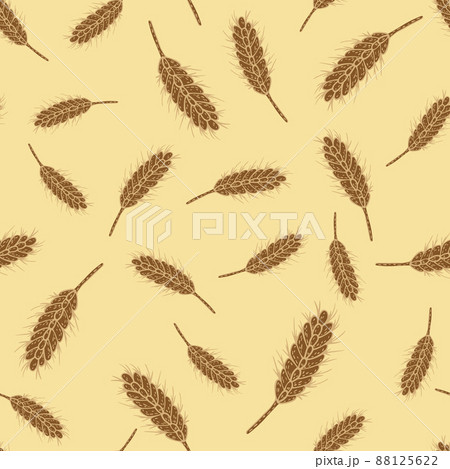 Wheat seamless pattern. Cereal crop sketch. Wheat seamless pattern. Cereal crop sketch. 88125622
