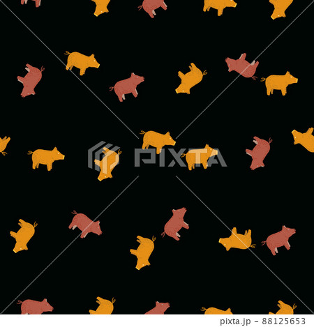 Cute pigs seamless pattern. Background of livestock animals . Cute pigs seamless pattern. Background of livestock animals . 88125653