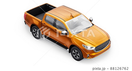 Mid-size modern pickup truck. 3D illustration 88126762