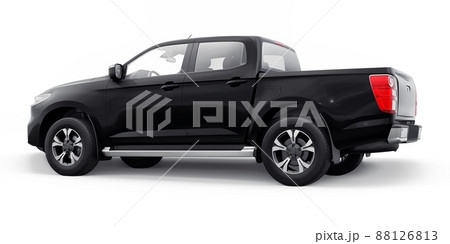 Mid-size modern pickup truck. 3D illustration 88126813