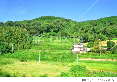 2021年。朝の山陽本線徳山駅から岩国駅までの車窓風景 2021年。朝の山陽本線徳山駅から岩国駅までの車窓風景 88127015