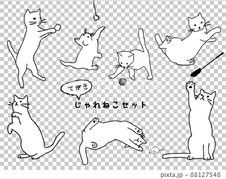 手描きじゃれねこセット 88127548