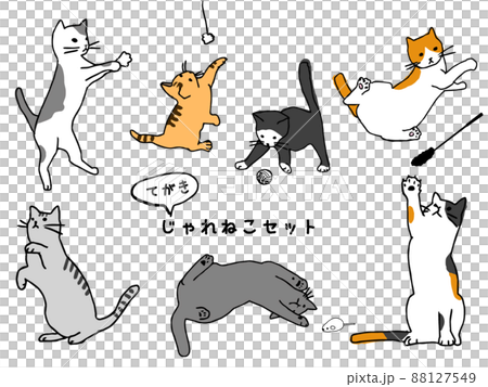 手描きじゃれねこセット 88127549