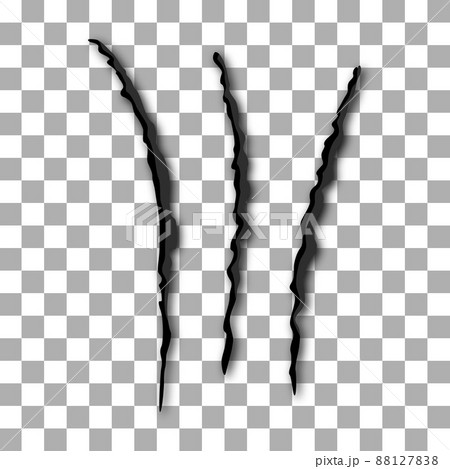 Claws scratches icon isolated on transparency background. Several forms nicks of wild animals. 88127838