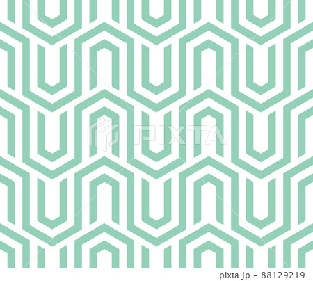 Abstract geometric pattern with stripes, lines. Seamless vector background. White and green ornament. Simple lattice graphic design Abstract geometric pattern with stripes, lines. Seamless vector background. White and green ornament. Simple lattice graphic design 88129219