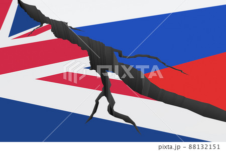 Conflict between Russia and Great Britain. 3d render 88132151