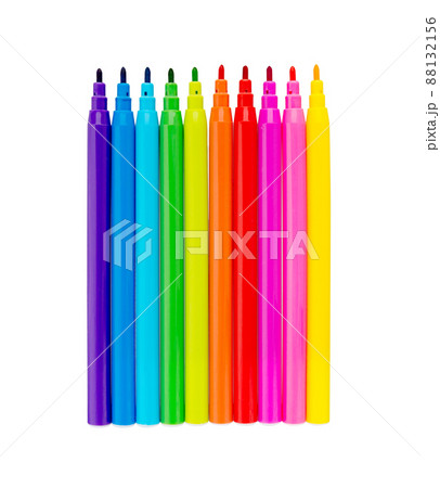 Multi colored felt tip pens, Stock image