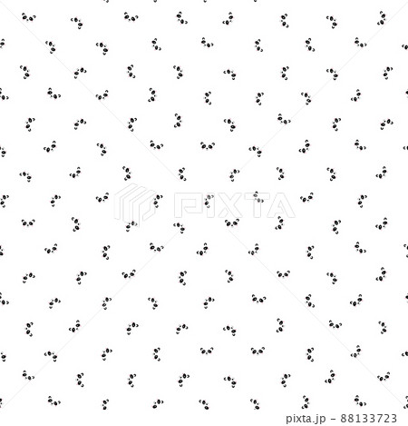 Seamless pattern with cute panda on white background. Funny asian animals. Card, postcards for kids. Flat vector illustration for fabric, textile, wallpaper, poster, gift wrapping paper 88133723