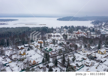 Winter rural landscape 88133860