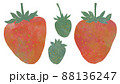 絵本みたいならくがき風テクスチャのいちご 88136247