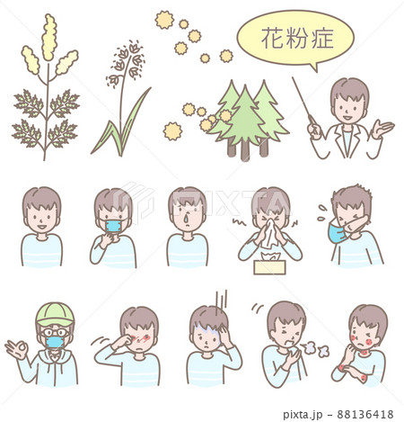 花粉症の症状セット 88136418