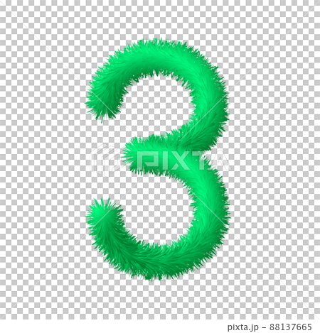 矢量軟蓬鬆數字 88137665