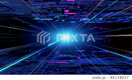 サイバースペースを流れる光線 88138037