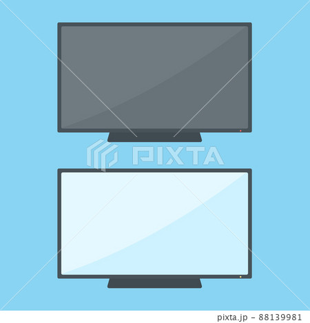 シンプルでかわいいテレビのイラストセットのイラスト素材 シンプルでかわいいテレビのイラストセットのイラスト素材